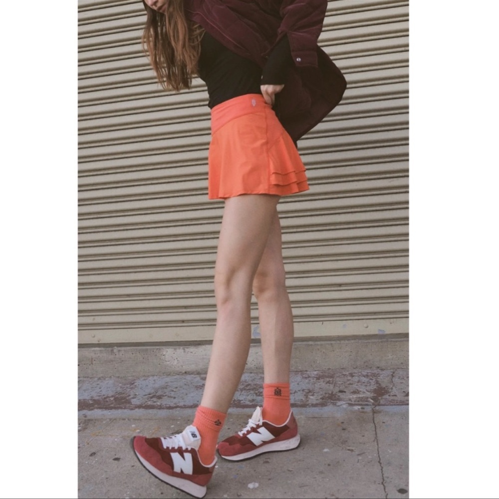 free people movement orange skirt
